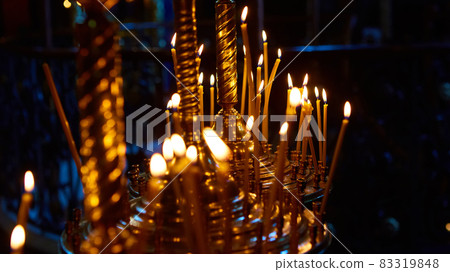The candles in the Church. Shallow dof. The candles in the Church. Shallow dof. 83319848