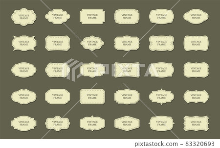 Vintage labels. Retro decorative sticker set. Vector elegant tag collection Vintage labels. Retro decorative sticker set. Vector elegant tag collection 83320693