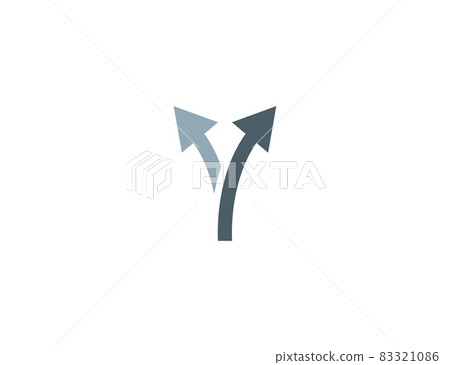 Arrow, two way, direction icon. Vector illustration. Flat design. 83321086