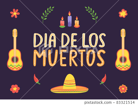 Day of the Dead mexican background. Dia de los... - Stock Illustration  [83321514] - PIXTA