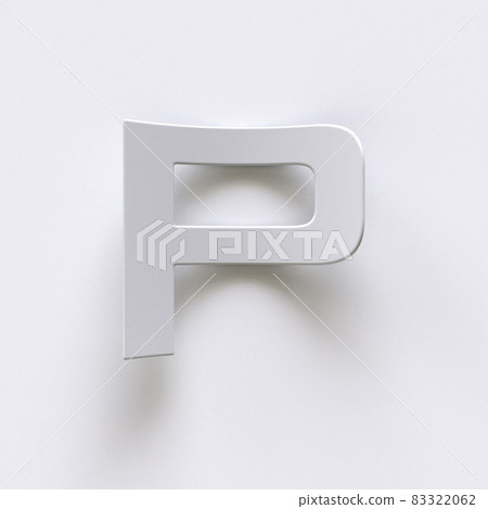 Bent paper font with long shadows Letter P 3D Bent paper font with long shadows Letter P 3D 83322062