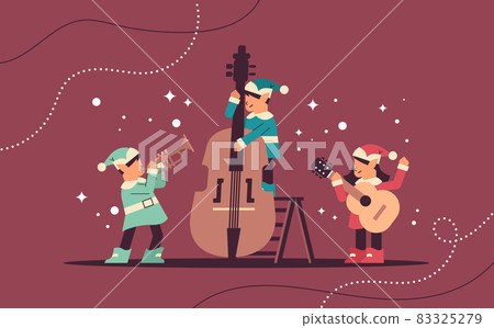 musical santa elves and helpers