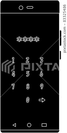 Smartphone security screen "silhouette" Smartphone security screen "silhouette" 83325486
