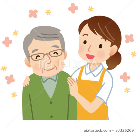 Caregiver care helper who is close to the elderly 83326209