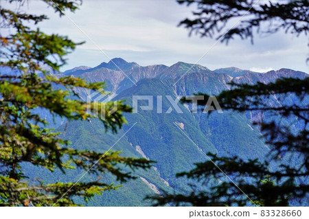 Mt. Shiomi from the Okuchausan forest belt 83328660