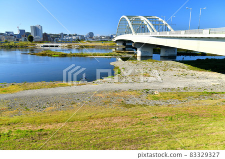 View toward Tama Suidobashi / Tama River, Noborito Station (Kawasaki City, Kanagawa Prefecture) [2021.10] 83329327