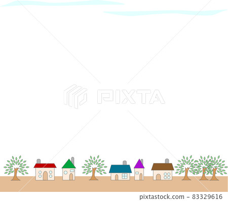 Scenery of houses lined up 83329616