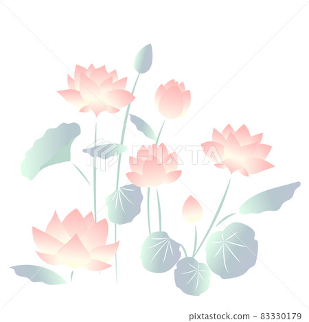 Illustration of a lotus flower that blooms naturally Illustration of a lotus flower that blooms naturally 83330179