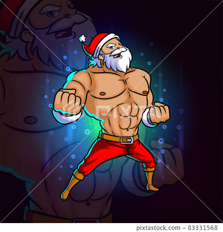 The young fighter santa stick esport mascot design The young fighter santa stick esport mascot design 83331568