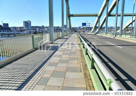 View toward Tama Ward, Kawasaki City, Kanagawa Prefecture from Tama Suidobashi / Tama River (Kawasaki City, Kanagawa Prefecture) [2021.10] 83331982