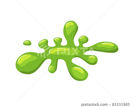 Lettering dripping word Slime. Vector illustration isolated on