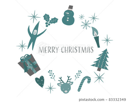 Christmas material illustrations 83332349