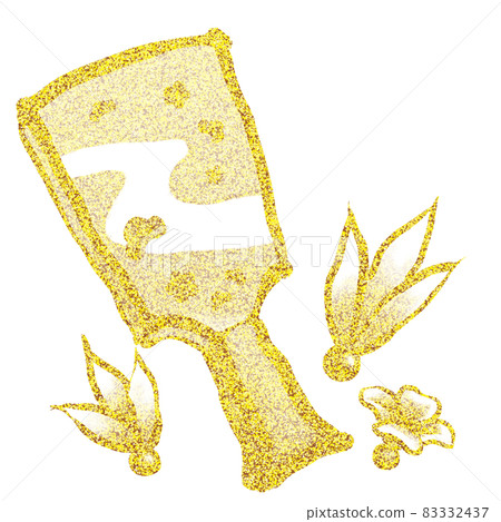 Traditional New Year's play! Hagoita and feathers (gold leaf) 2 Traditional New Year's play! Hagoita and feathers (gold leaf) 2 83332437