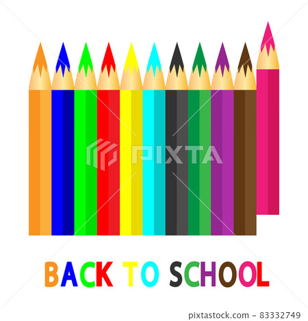 Concept of education. Back to school banner with colorful pencils. Vector Concept of education. Back to school banner with colorful pencils. Vector 83332749
