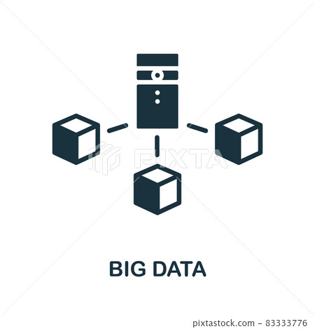 Big Data icon. Monochrome sign from industry 4.0 collection. Creative Big Data icon illustration for web design, infographics and more 83333776