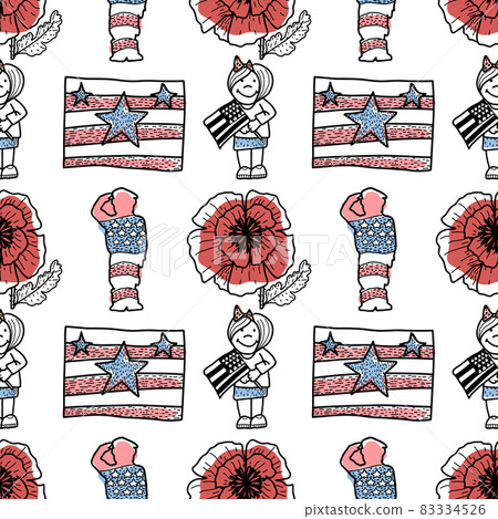 Veteran's Day seamless pattern. Veteran's Day seamless pattern. 83334526