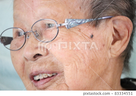 Smile senior woman, grandma 100 years old Smile senior woman, grandma 100 years old 83334551