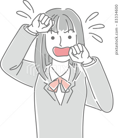 High school girl with an impatient look High school girl with an impatient look 83334600