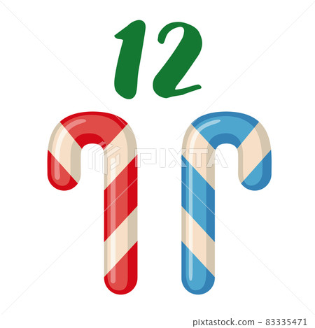 Christmas Advent calendar template in flat style. Christmas Advent calendar template in flat style. 83335471