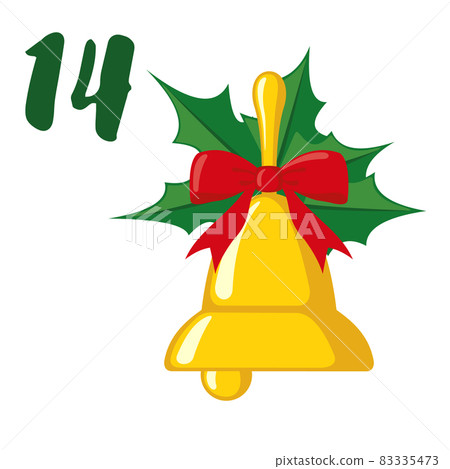 Christmas Advent calendar template in flat style. Christmas Advent calendar template in flat style. 83335473