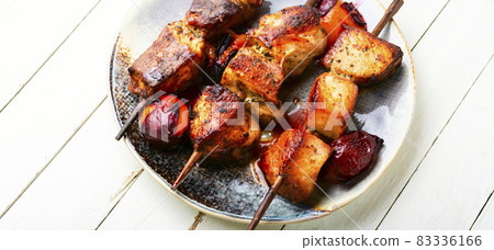 Shashlik in plum marinade 83336166