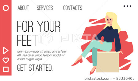 Web banner for fashion footwear store or shoe workshop flat vector illustration. Web banner for fashion footwear store or shoe workshop flat vector illustration. 83336403