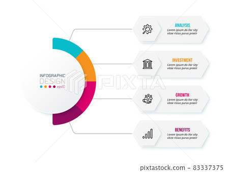 Business concept infographic template with diagram. 83337375