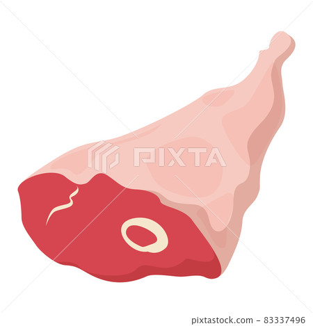 Raw lamb leg isolated. Delicious meat product 83337496