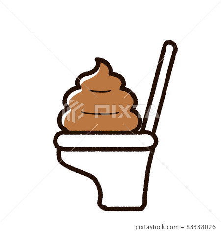 Western style toilet and poop 83338026