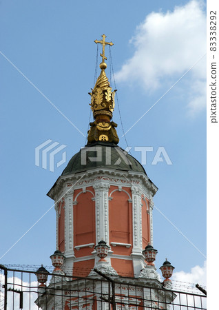 Menshikov Tower, the Church of Archangel Gabriel (1707) is a Baroque Russian Orthodox Church in Basmanny District of Moscow, within the Boulevard Ring. Moscow, Russia Menshikov Tower, the Church of Archangel Gabriel (1707) is a Baroque Russian Orthodox Church in Basmanny District of Moscow, within the Boulevard Ring. Moscow, Russia 83338292