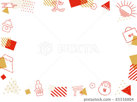New Year New Year Geometric Frame 83338804