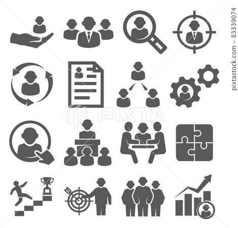 Employee icons set on white background 83339074