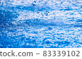 Water droplets and splashes falling on the surface of the water 83339102