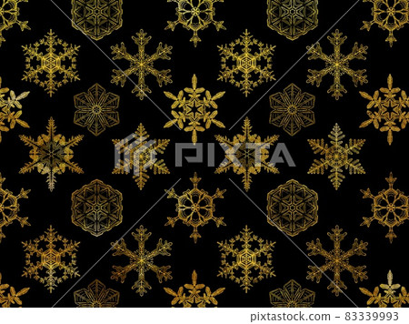 Beautiful golden snowflake black background Beautiful golden snowflake black background 83339993