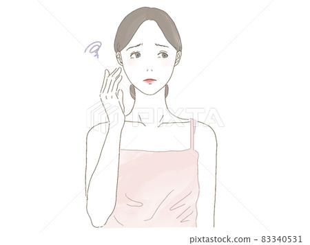 Women suffering from skin trouble 83340531
