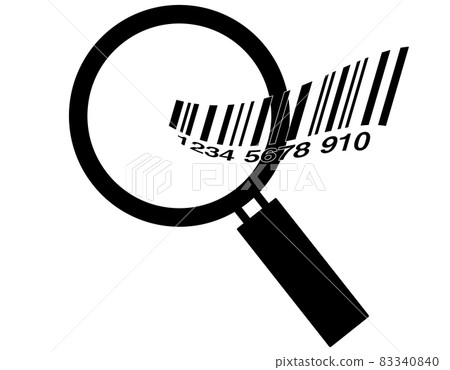 放大鏡放大鏡搜索互聯網購物條碼支付圖標 83340840