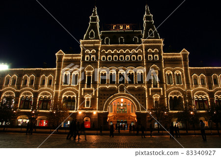 store GUM at night, Red Square, Moscow, Russian Federation store GUM at night, Red Square, Moscow, Russian Federation 83340927