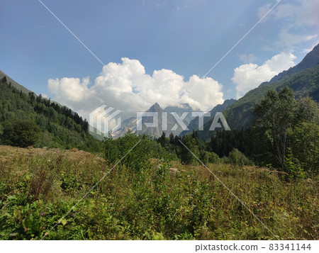 Summer mountain valley canyon panorama 83341144
