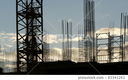 silhouette of construction worker 83341261
