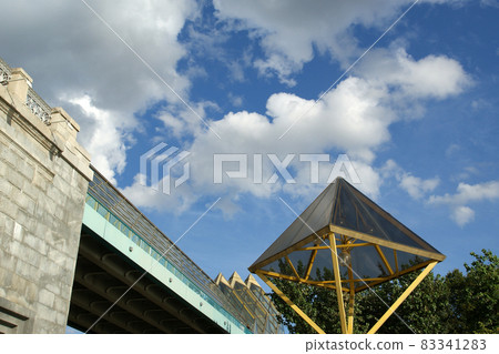 City street lamp, Andrew embankment, Moscow, Russia 83341283