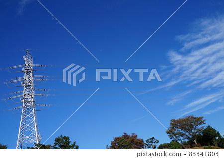 Sky and transmission line Sky and transmission line 83341803
