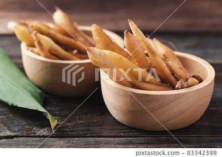 Fresh Kaempferia or fingerroot, Organic herbal plant Fresh Kaempferia or fingerroot, Organic herbal plant 83342399