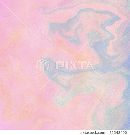 Rough texture pink and light blue marble pattern square banner curve spring background particle template 83342490