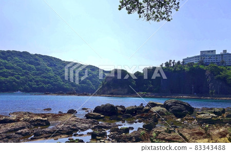 Wakanoura Nabetahama Nagisa Sea Quiet Beach Blue Sky Clean Blue Sky 83343488