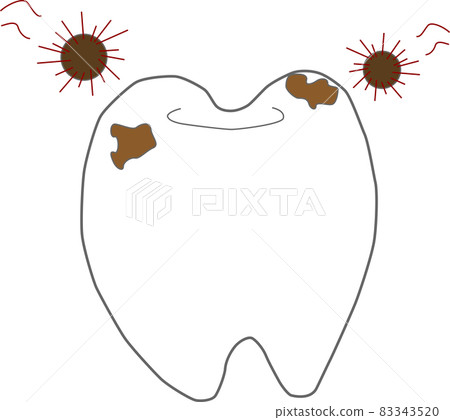 牙齒上的食物殘渣圖片 83343520