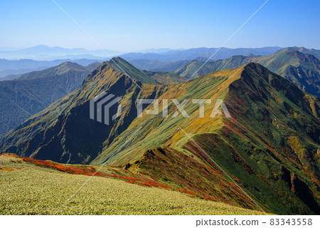 Tanigawadake / vertical runway in the autumn leaves season 83343558