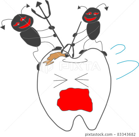 Image material of horror tooth decay Image material of horror tooth decay 83343682