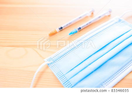 注射器和外科口罩,日本新型冠狀病毒感染的預防,感染傳播的預防,克服 注射器和外科口罩,日本新型冠狀病毒感染的預防,感染傳播的預防,克服 83346035