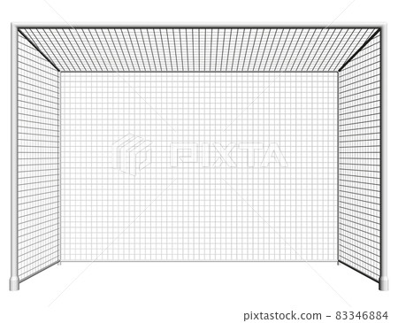 White soccer goal isolated on a white background. 3D. Vector illustration 83346884