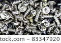 Screws, Nuts and bolts backround top view 83347920